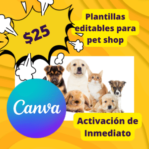 Plantillas Editables para Canva - Pet Shop