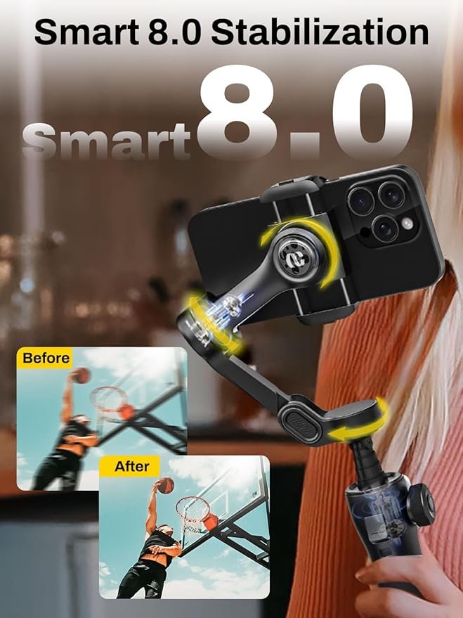 AOCHUAN Estabilizador cardán de 3 ejes para iPhone - Imagen 7